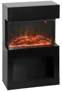 Adam Monet Camino Elettrico A Parete - Grigio Minimalista Con Ciottoli E Fiamma Effetto Reale - 1/2 KW, 73x60x20 Cm