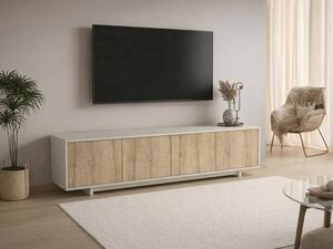 Mobile TV 4 ante Naturale chiaro e Beige - ZEFYNA