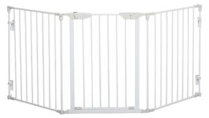 AllMyPets Cancelletto per Cani con Chiusura Automatica e Sistema di Blocco in Metallo e Plastica 180x74.5 cm colore Bianco - W702WT