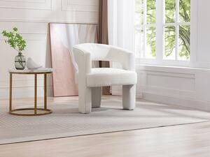 Poltrona in Tessuto bouclette Bianco - FONTANOVA