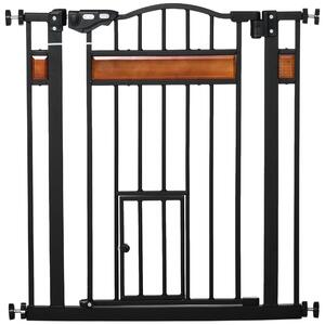 AllMyPets Cancelletto per Cani con Fissaggio a Pressione Estensibile da 74-80cm con Chiusura Automatica Nero - 121D06