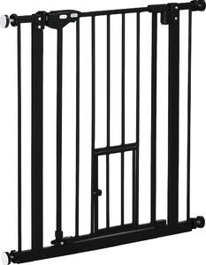 AllMyPets Cancelletto per Cani con Fissaggio a Pressione Estensibile da 74-80cm con Chiusura Automatica Nero - 122BKD06