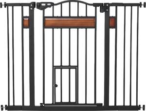 AllMyPets Cancelletto per Cani di Taglia Media e Piccola con Chiusura Automatica, 74-105x76.2 cm colore Nero - R35801