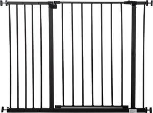 AllMyPets Cancelletto per Cani Estensibile con Viti e Ampia Apertura in Metallo e Plastica 76-107x76 cm colore Nero - A228BKAO10