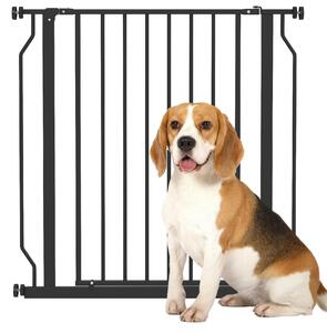 AllMyPets Cancelletto per Cani Estensibile e Regolabile per Scale e Porte, in Acciaio e ABS, 75-85x76 cm colore Nero - L3743BK