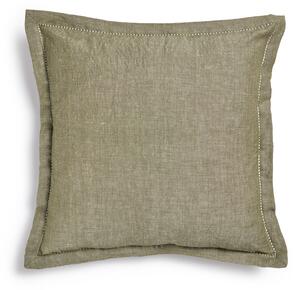 Fodera per cuscino Rut in lino e cotone verde 45 x 45 cm