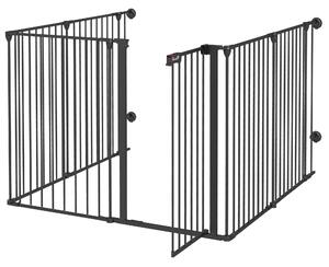 AllMyPets Cancelletto per Cani Taglia Media Pieghevole e Modulabile in Metallo e Plastica 123x102x90 cm colore Nero - D93DHBK