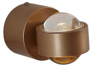 Lampada da parete di design bronzo scuro con LED IP44 - Lens