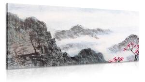 Stampa su tela – Paesaggio cinese nella nebbia