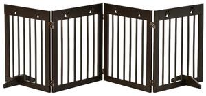 AllMyPets Cancelletto per Cani Taglia Piccola Pieghevole in Legno di Pino 204x30x61 cm colore Marrone - D0DH4BNMAR