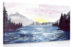 Stampa su tela – Paesaggio disegnato