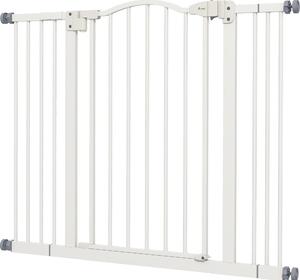 AllMyPets Cancellino per Cani Estensibile Senza Viti Regolabile da 74-100 cm Alto 78 cm in Metallo colore Bianco - 46R7WT
