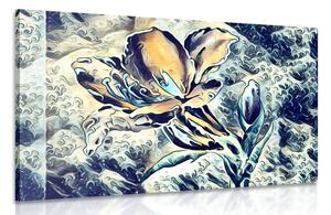 Quadro su tela – Fiore artistico astratto