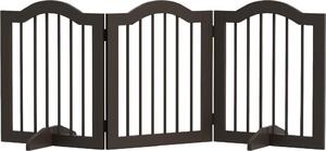 AllMyPets Cancellino per Cani Pieghevole a 3 Sezioni in Legno 154.5x29.5x61cm colore Caff - K588CF