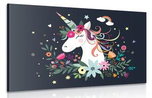 Stampa su tela – Unicorno carino