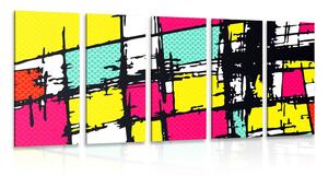 Quadri 5 pezzi – Pop-art stiloso
