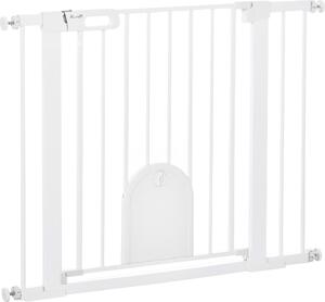 AllMyPets Cancellino per Cani Regolabile con Porta Piccola e Chiusura Automatica 75-103x76 cm colore Bianco - WTA482F