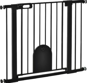 AllMyPets Cancellino per Cani Regolabile con Porta Piccola e Chiusura Automatica 75-103x76 cm colore Nero - BKA483F