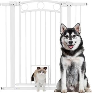 AllMyPets Cancellino per Cani Regolabile da 76-104 cm Cancelletto Alto 106 cm con 2 Estensioni colore Bianco - 2WTJ519