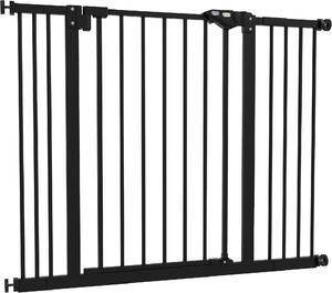AllMyPets Cancellino per Cani Regolabile Fino a 100 cm Senza Viti con 2 Estensioni e Altezza 72 cm colore Nero - 23Z4BK