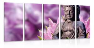 Quadri 5 pezzi – Buddha tranquillo