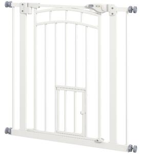 AllMyPets Cancellino per Cani taglia Piccola e Media con Chiusura Automatica in Acciaio e PA 74-80x76 cm colore Bianco - 0WTAM286