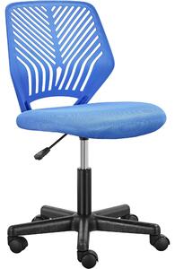 Sedia da ufficio Yaheetech senza braccioli, ergonomica, per scrivania, colore blu
