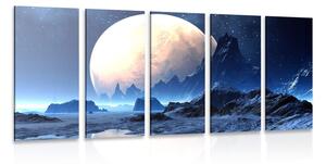 Quadri 5 pezzi – Paesaggio fantastico