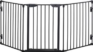 AllMyPets Cancellino per Cani Taglia Piccola e Media Pieghevole a 3 Pannelli 180x3x74.5 cm colore Nero - 1BKW61F