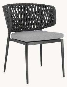 Set di 4 sedie da giardino impilabili Noelia Charcoal