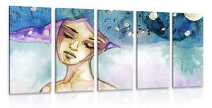 Quadri 5 pezzi – Fata lunare