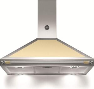 Bertazzoni Cappa Cucina Aspirante a Parete Larghezza 100 cm Classe A colore Inox/Crema - K100HERCRA