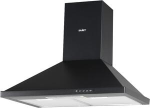 Samet Cappa Cucina Aspirante a Parete Larghezza 60 cm Classe D colore Nero - Eolo60NE