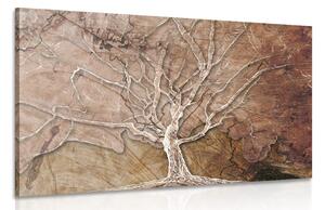 Quadro su tela – Corona dell'albero con tocco astratto
