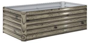 Outsunny Fioriera Esterna Grande Rettangolare in Acciaio Galvanizzato per Terrazza con Fondo Aperto 180x90x57,5 cm Naturale | Aosom Italy