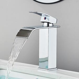 Rubinetto per lavabo - Miscelatore monocomando - Montaggio a filo piano - 1 foro - Acciaio inossidabile 304 - Cartuccia in Vetroceramica - Modello corto - Cromo