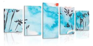 Quadri 5 pezzi – Pittura del cielo giapponese