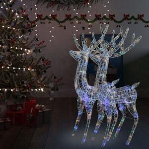 Renne di Natale XXL in Acrilico 250 LED 2 pz 180 cm Multicolore