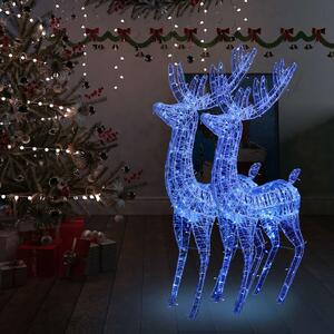 Renne di Natale XXL in Acrilico 250 LED 2 pz 180 cm Blu
