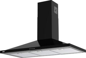 Samet Cappa Cucina Aspirante a Parete Larghezza 90 cm colore Nero - Eolo90NE