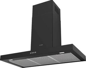 Faber Cappa Cucina Aspirante a Parete Larghezza 90 cm colore Nero Matt - 325.0618.783 Stilo Comfort