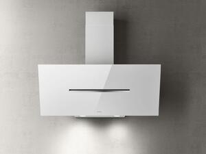 Elica Cappa Cucina Aspirante a Parete Larghezza 90 cm finitura Vetro Bianco - PRF0166935 SHY-S WH/A/90