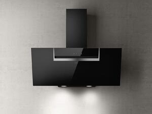 Elica Cappa Cucina Aspirante a Parete Larghezza 90 cm finitura Vetro Nero - PRF0166929 SHEEN-S BL/A/90