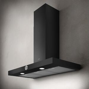 Elica Cappa Cucina Aspirante a Parete Larghezza 90 cm Profondit 45 cm colore Nero - PRF0097906 LOL BL/A/90