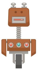 Stampa su tela – Robot in marrone