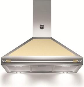 Bertazzoni Cappa Cucina Aspirante a Parete Larghezza 90 cm Profondit 50 cm Classe A colore Acciaio Inox e Crema - K90HERCRA
