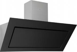 Silverline Cappa Cucina Aspirante a Parete Larghezza 90 cm Profondit 48 cm in Vetro / Inox colore Nero - 3265 B.9