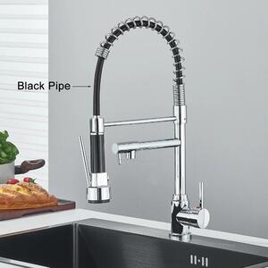Rubinetto da cucina - Miscelatore monocomando - Acqua calda/fredda - Orientabile a 360° - Ottone - Montaggio a incasso su piano - Cartuccia in Vetroceramica - Rosso bordeaux