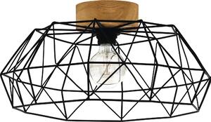 Plafoniera Industrial Padstow 1 Luce Metallo Nero