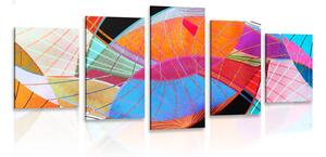Quadri 5 pezzi – Astrazione multicolore